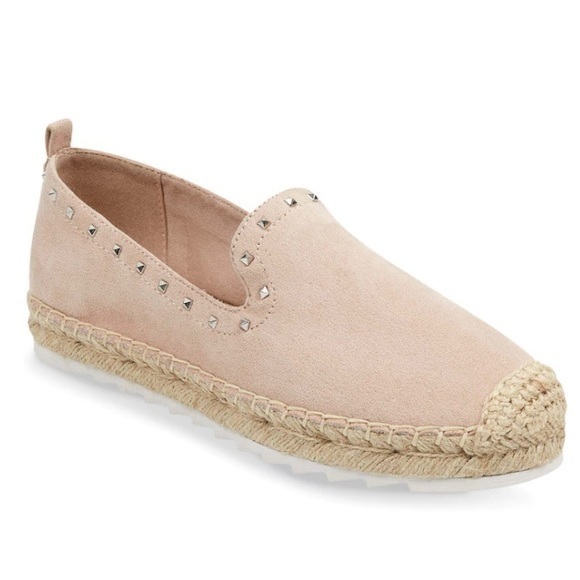Marc Fisher Chequer Espadrilles Slip On Flat Loafers Stud Shoes Sz 11 - Picture 1 of 8